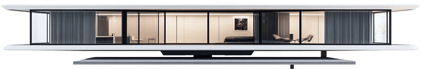 Interior design showcase overlay